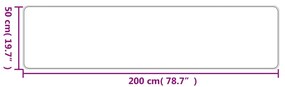 Tapete/passadeira 50x200 cm aspeto sisal antracite