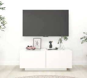 vidaXL Móvel para TV 100x35x40 cm madeira processada branco brilhante