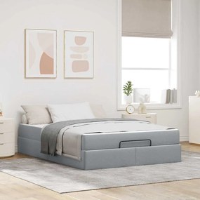 vidaXL Estrutura da Cama Outros Cinzento-claro 160 x 200 cm tecido