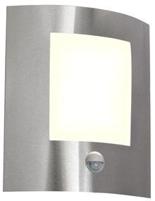 Candeeiro de parede exterior moderno em aço com sensor de movimento IP44 - Emmerald 1 Moderno