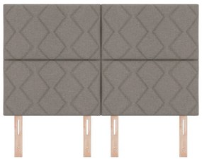 Cabeceira Diamond Taupe, 140 cm, em Tecido