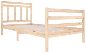 Estrutura de cama 120x200 cm madeira maciça