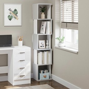 Estante com Prateleiras – Modelo Luleå – 33x28x161 – Madeira – 6 Nívei