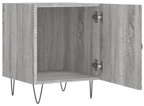 Mesa cabeceira 2pcs 40x40x50 cm madeira processada cinza sonoma
