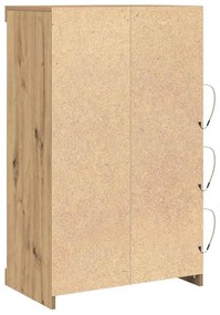 Sideboard vidaXL com Luzes LED Carvalho Artesanal 60,5x37x100 cm