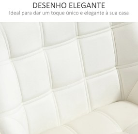 Poltrona Moderna Poltrona de Leitura Estofada em Veludo com Assento Amplo Pés em Madeira  67x61,5x71 cm Creme