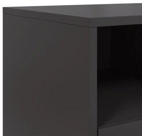 Móvel de TV 68x39x43,5 cm aço laminado a frio preto