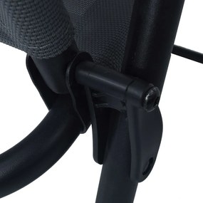 Conjunto bistrô 3 pcs aço cinzento