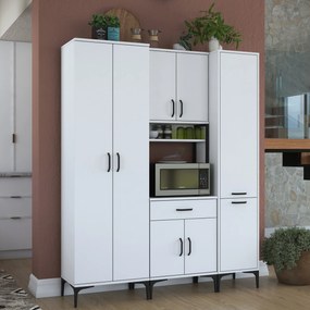 Armário Alto de Cozinha "Stella " - Branco - Design Moderno