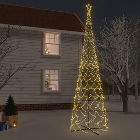 343517 vidaXL Árvore de Natal em cone 3000 luzes LED 230x800 cm branco quente