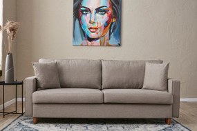 Sofá-cama de 3 Lugares Eva – Creme – 210 cm x 82 cm x 90 cm