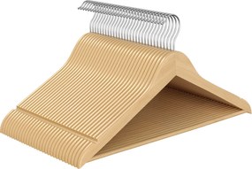 Conjunto de 30 unidades, cabides de madeira 42,9 x 21 cm (L x A) castanhos
