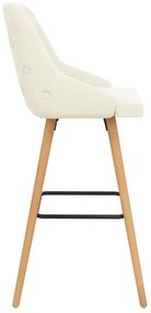 Bancos de bar 2 pcs veludo creme