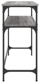 Mesa consola 100x35,5x75cm derivados de madeira cinzento sonoma