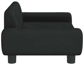 Cama para cães 70x45x33 cm veludo preto