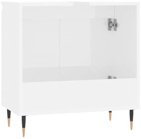 Armário casa banho 58x33x60 cm deriv. madeira branco brilhante