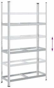 Prateleira para pneus de 3 camadas prateado 110x40x200 cm aço