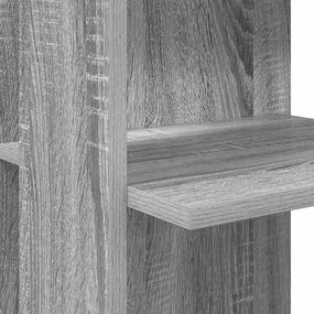 Mesa de canto cinza Sonoma com armazenamento 140x113,5x75cm