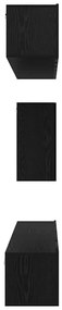 Conjunto de móvel de TV 6 pcs Carvalho Preto 100 x 30 x 30 cm