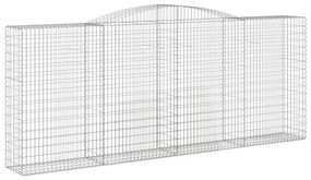 Cestos gabião arqueados 4pcs 400x50x160/180cm ferro galvanizado