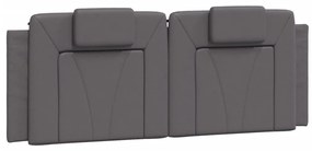 Cama com colchão 120x200 cm couro artificial cinzento