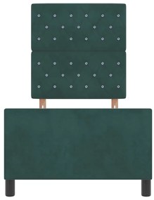 Estrutura de Cama vidaXL Verde Escuro 80x200 cm Veludo