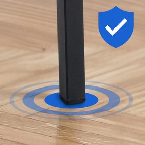 Banco de bar Damaso em tecido e com estrutura preta 64 x 110 x 48 cm Roxo