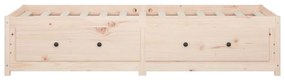 Sofá-cama de solteiro pequeno 75x190 cm pinho maciço