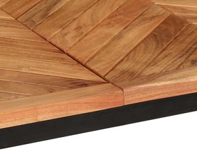 Mesa de jantar 140x70x75 cm madeira maciça de acácia