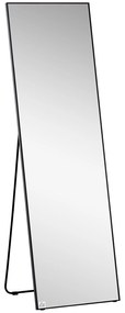 HOMCOM Espelho de Pé Espelho de Corpo Inteiro de Liga de Alumínio com 2 Formas de Utilização 50x37x58,5 cm Preto | Aosom Portugal