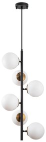 Candeeiro Chandelier Fazli – Preto Antique Cream – 40 x 40 x 86-176 cm