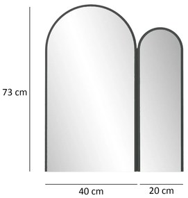Espelho Decorativo Classe – Preto – 60x73 cm