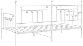 Estrutura de Cama Dia Branco 100x200 cm Aço