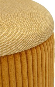 PUFE COM ARMAZENAMENTO BOLZANO 2 PEÇAS Ø 38 X 38-32 X 28 CM AMARELO