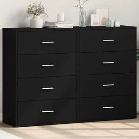 Aparadores 2 pcs 60x31x84 cm derivados de madeira preto