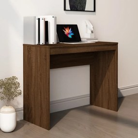 vidaXL Secretária 90x40x72 cm derivados de madeira carvalho castanho