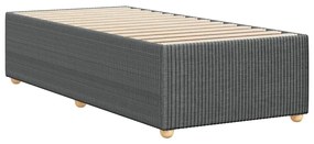 Estrutura de cama sem colchão 100x200 cm tecido cinzento-escuro