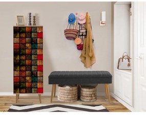 Conjunto de Mobiliário de Entrada Filinta – Sonomo/Antracite – Sapatei