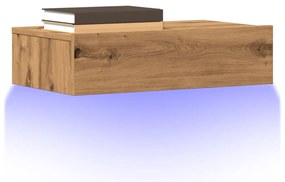 Móveis de TV com luzes LED 2pcs 60x35x15,5cm carvalho artisiano