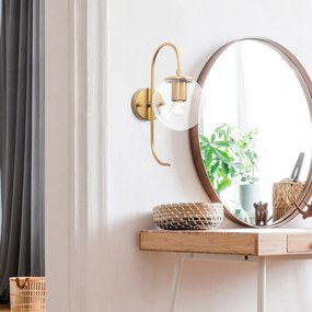 Wall Lamp Jewel – Dourado Brilhante – 15 x 27 cm