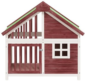 Casota para cães 96x60,5x87 cm pinho maciço cor moca
