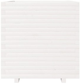 Vaso/floreira de jardim 70x70x72,5 cm pinho maciço branco