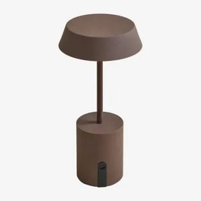 Candeeiro De Mesa Exterior Led Sem Fios Uliana Castanho Café - Sklum