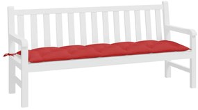 Almofadão p/ banco de jardim 180x50x7cm tecido oxford vermelho
