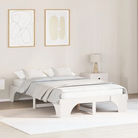 Estrutura de Cama Branca Madeira Maciça 120 x 190 cm