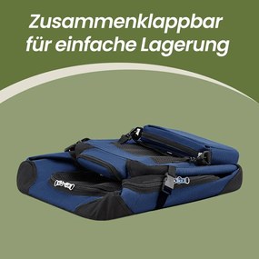 Caixa dobrável de transporte para cães 50 x 35 x 35 cm azul