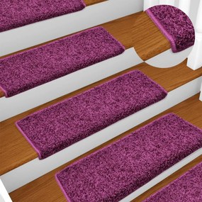 149825 vidaXL Tapetes de escadas 10 pcs 65x21x4 cm violeta