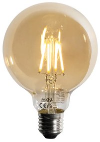 Conjunto de 5 Lâmpada LED dimerizável em 3 passos E27 dourado G95 4W 450lm 2700K