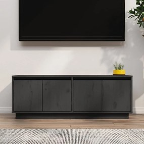 vidaXL Móvel de TV 110x34x40 cm madeira de pinho maciça cinzento