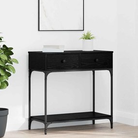 vidaXL Mesa de Console Carvalho Preto 75x34.5x75 cm Madeira Engenheirada